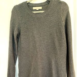 Ann Taylor LOFT gray sweater with buttons